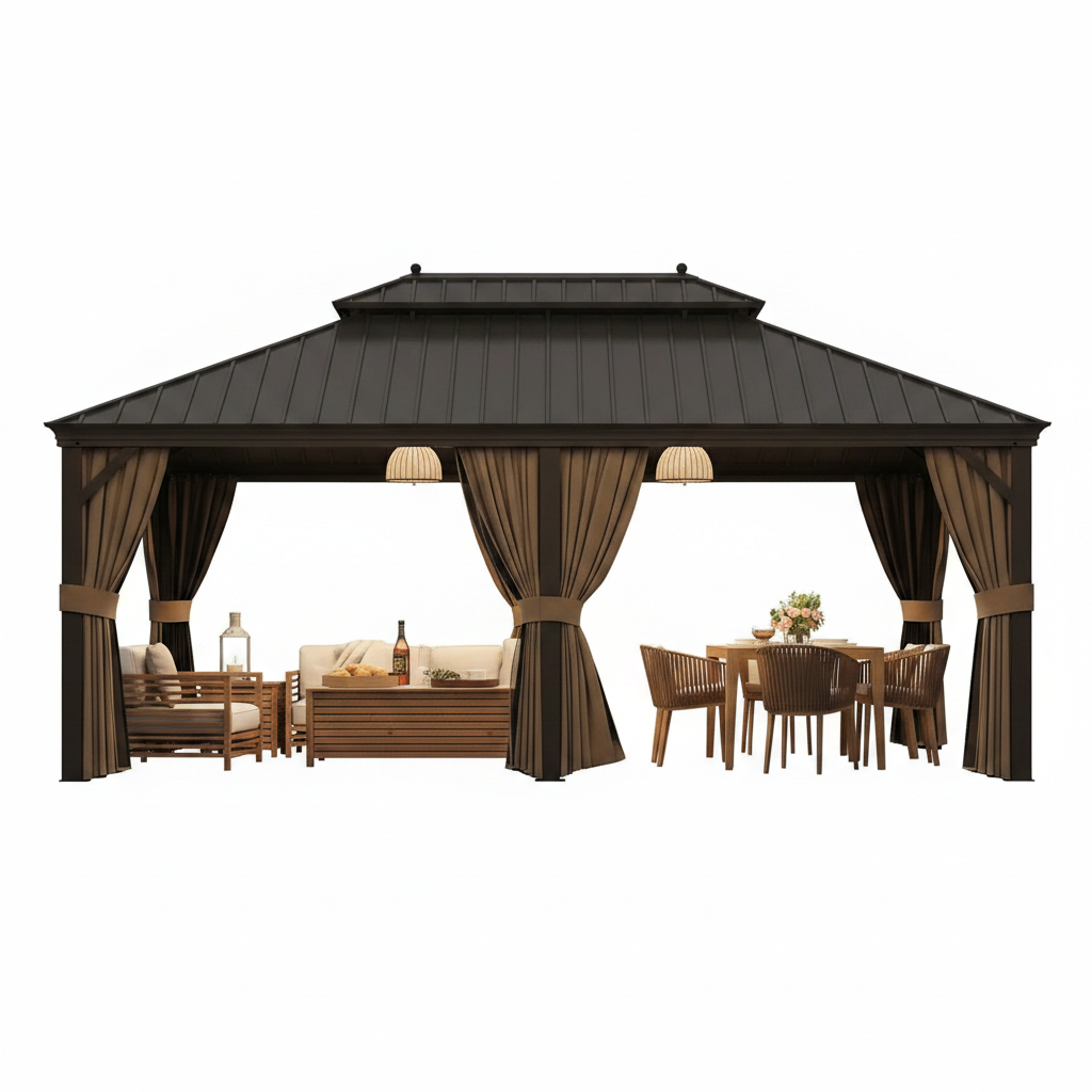 14 Ft. X 20 Ft. Double Galvanized Steel Roof Aluminum Frame